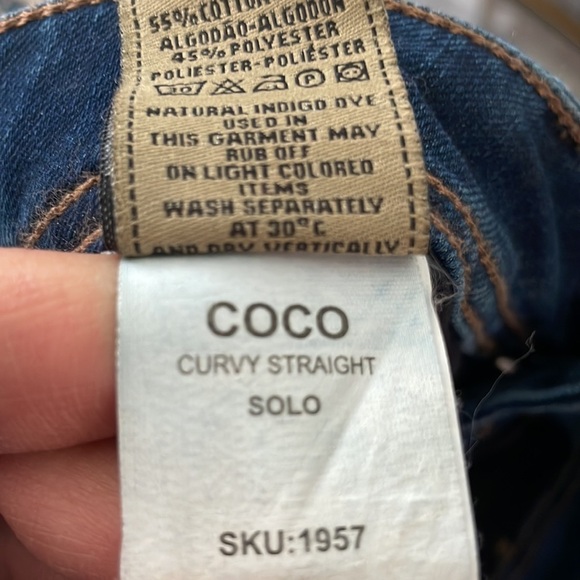 DL1961 Coco Curvy Straight Jeans Solo Dark Wash - Picture 6 of 11